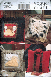 7987 4 VOGUE GLORIOUS XMAS ANGEL,SQUARE PILLOWS PATTERN
